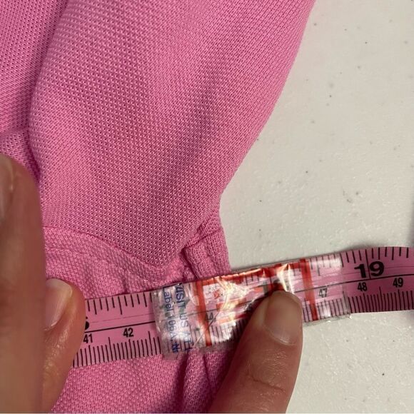 Lauren Ralph Lauren pink textured button front collared long sleeve shirt Medium - Picture 8 of 10